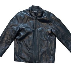 Marc New York Black Leather Jacket Large